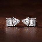 14kt Yellow Gold Divine Double Flame Lab Diamond Stud Earrings (1 Ct. Tw.) color product image two
