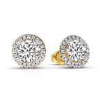 10kt Yellow Gold Eira Round Diamond Stud Earrings (8 Ct. Tw.) left