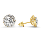 10kt Yellow Gold Eira Round Diamond Stud Earrings (8 Ct. Tw.) right