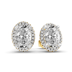 10kt Yellow Gold Ciela Oval Diamond Stud Earrings (1 Ct. Tw.) left