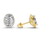 10kt Yellow Gold Ciela Oval Diamond Stud Earrings (1 Ct. Tw.) right