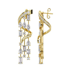 10kt Yellow Gold Chandelier Dangling Earrings (7 Ct. Tw.) left