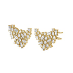 14ct Yellow Gold The Cluster Earrings (10 Ct. Tw.) right