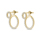 18kt Yellow Gold Interconnected Earrings (1 1/2 Ct. Tw.) side right image one