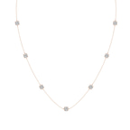 9ct Rose Gold Heartline Glow Round Lab Diamond Station Fashion Necklace (1/2 Ct. Tw.) front image