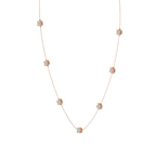 9ct Rose Gold Heartline Glow Round Lab Diamond Station Fashion Necklace (1/2 Ct. Tw.) side right image one