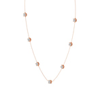 9ct Rose Gold Heartline Glow Round Lab Diamond Station Fashion Necklace (1/2 Ct. Tw.) standing product image one