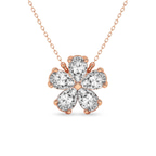 14ct Rose Gold Pear Petal Lab Diamond Fashion Necklace (1/2 Ct. Tw.) front image