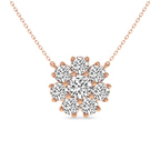 14ct Rose Gold Roselle Round Lab Diamond Fashion Necklace (1/2 Ct. Tw.) front image