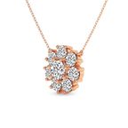 14ct Rose Gold Roselle Round Lab Diamond Fashion Necklace (1/2 Ct. Tw.) left