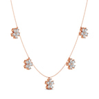 10kt Rose Gold Elara Pear Lab Diamond Fashion Necklace (2 Ct. Tw.) right