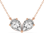 14kt Rose Gold Everly Pear Lab Diamond Fashion Necklace (1/2 Ct. Tw.) front image
