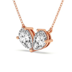 14kt Rose Gold Everly Pear Lab Diamond Fashion Necklace (1/2 Ct. Tw.) right