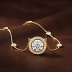 10kt Rose Gold Lumire Halo Lab Diamond Fashion Necklace (3 Ct. Tw.) color product image one