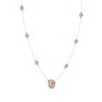 10kt Rose Gold Lumire Halo Lab Diamond Fashion Necklace (3 Ct. Tw.) side right image one