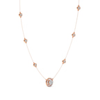 10kt Rose Gold Lumire Halo Lab Diamond Fashion Necklace (3 Ct. Tw.) standing product image one