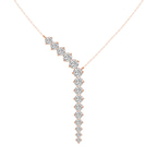 10kt Rose Gold Cascade Lariat Lab Diamond Fashion Necklace (1/2 Ct. Tw.) front image