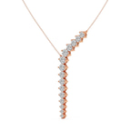 10kt Rose Gold Cascade Lariat Lab Diamond Fashion Necklace (1/2 Ct. Tw.) right