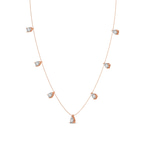 14kt Rose Gold Lace of Love Pear Lab Diamond Station Fashion Necklace (1 Ct. Tw.) right