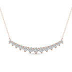 9ct Rose Gold Veil of Venus Graduating Round Lab Diamond Fashion Necklace (1/2 Ct. Tw.) front image