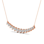 9ct Rose Gold Veil of Venus Graduating Round Lab Diamond Fashion Necklace (1/2 Ct. Tw.) right