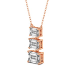 9ct Rose Gold Harmony Emerald Lab Diamond Fashion Necklace (1/2 Ct. Tw.) standing product image one
