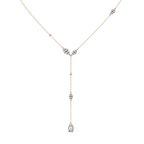 14kt Rose Gold Promise Chain Lariat Lab Diamond Fashion Necklace (1/2 Ct. Tw.) front image