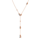14kt Rose Gold Promise Chain Lariat Lab Diamond Fashion Necklace (1/2 Ct. Tw.) standing product image one