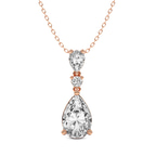 10kt Rose Gold Moonlit Dangle Lab Diamond Fashion Necklace (4 Ct. Tw.) front image