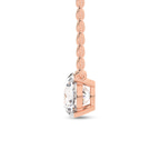 14ct Rose Gold Lluvia Round Lab Diamond Solitaire Necklace (1/2 Ct. Tw.) standing product image one