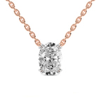 14kt Rose Gold Ethereal Oval Lab Diamond Solitaire Necklace (5 Ct. Tw.) front image