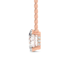 14kt Rose Gold Ethereal Oval Lab Diamond Solitaire Necklace (5 Ct. Tw.) right