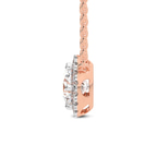 14kt Rose Gold Belleza Halo Lab Diamond Solitaire Necklace (1 Ct. Tw.) standing product image one