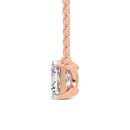 9ct Rose Gold Zenobia Princess Lab Diamond Solitaire Necklace (3 Ct. Tw.) right