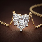 14kt Rose Gold Amalia Heart Lab Diamond Solitaire Necklace (4 Ct. Tw.) color product image one