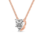 14kt Rose Gold Amalia Heart Lab Diamond Solitaire Necklace (4 Ct. Tw.) side right image one