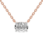 14kt Rose Gold Fernanda Oval Lab Diamond Solitaire Necklace (2 Ct. Tw.) front image