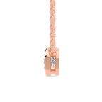 10kt Rose Gold Aubree Emerald Bezel Lab Diamond Solitaire Necklace (2 Ct. Tw.) standing product image one