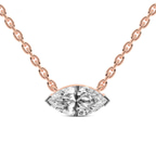 9ct Rose Gold Christina Marquise Lab Diamond Solitaire Necklace (1/2 Ct. Tw.) front image