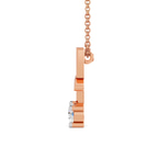 10kt Rose Gold Minimal Lab Diamond Initial H Necklace (1/5 Ct. Tw.) left