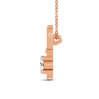 10kt Rose Gold Minimal Lab Diamond Initial A Necklace (1/5 Ct. Tw.) left