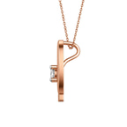 14kt Rose Gold Minimal Lab Diamond Initial G Necklace (1/5 Ct. Tw.) left