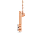 10kt Rose Gold Minimal Lab Diamond Initial N Necklace (1/5 Ct. Tw.) left