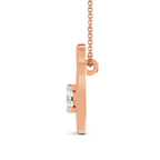 10kt Rose Gold Minimal Lab Diamond Initial O Necklace (1/5 Ct. Tw.) left