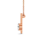 10kt Rose Gold Minimal Lab Diamond Initial U Necklace (1/5 Ct. Tw.) left