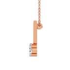 10kt Rose Gold Minimal Lab Diamond Initial V Necklace (1/5 Ct. Tw.) left