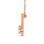 14kt Rose Gold Minimal Lab Diamond Initial X Necklace (1/5 Ct. Tw.) left