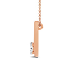 10kt Rose Gold Minimal Lab Diamond Initial Y Necklace (1/5 Ct. Tw.) left