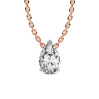 9ct Rose Gold Marisol Pear Lab Diamond Solitaire Necklace (1 1/2 Ct. Tw.) front image