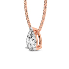 9ct Rose Gold Marisol Pear Lab Diamond Solitaire Necklace (1 1/2 Ct. Tw.) side right image one